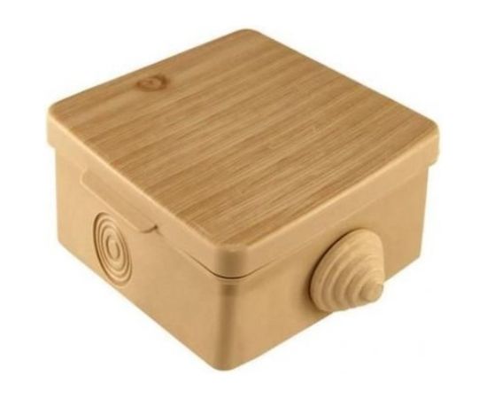 Распаячная коробка TDM ОП 65х65х50мм, крышка, сосна, IP54, 4входа индивидуальный штрихкод SQ1401-0711 