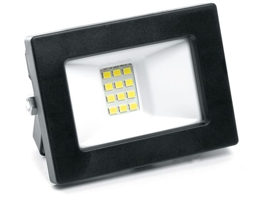 Светодиодный прожектор SAFFIT SFL90-10 2835SMD, 10W 6400K AC220V/50Hz IP65, черный в компактном корпусе 55067 