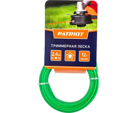 Леска для триммера (2.4 мм; 12 м; звезда) PATRIOT 240-12-3 805205122 