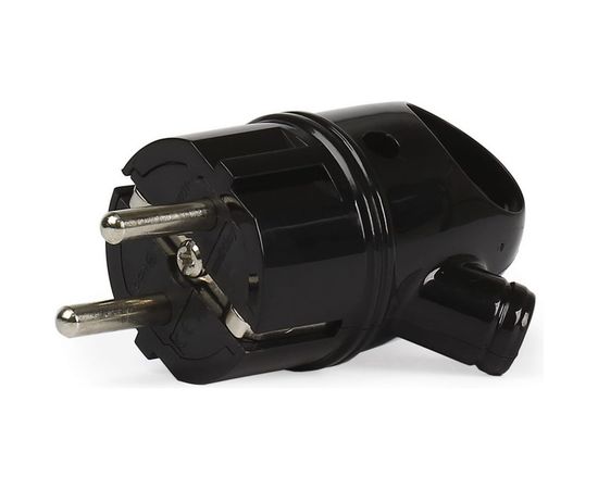 Вилка с кольцом Smartbuy с заземлением черная 16А 250В SBE-16-P03-b 