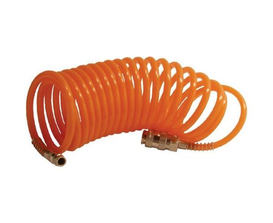 Шланг спиральный с быстроразъемными соединениями (10 м; 6x8 мм; 15 бар; ПВХ) INTERTOOL PT-1704 