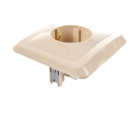 Розетка Schneider Electric 1-м СП Этюд 16А с заземлением, кремовая PC16-003K – изображение 3