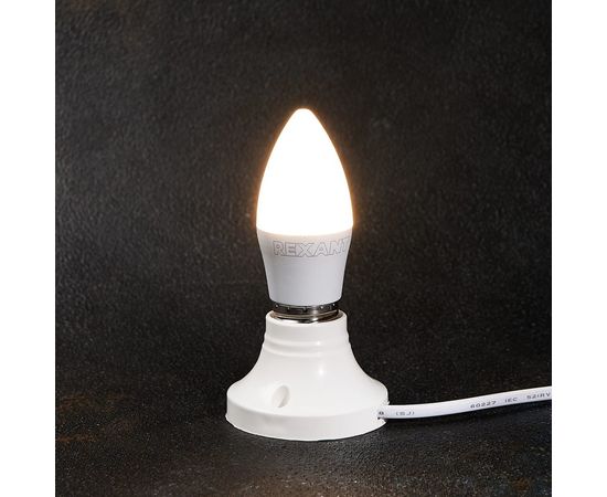 Светодиодная лампа REXANT, свеча, 11,5 Вт, E27, 1093 лм 2700 K теплый свет 604-029 – изображение 3