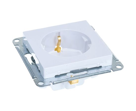 Механизм розетки Schneider Electric 1-м СП ATLAS DESIGN с заземлением 16А белый ATN000143 – изображение 3