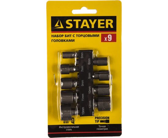 Торцевые головки в держателе, 9 предметов STAYER 26089-H9 – изображение 2