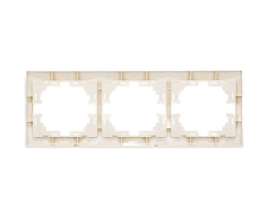 Трехместная горизонтальная рамка LEZARD MIRA б/ вст крем 701-0300-148 – изображение 3