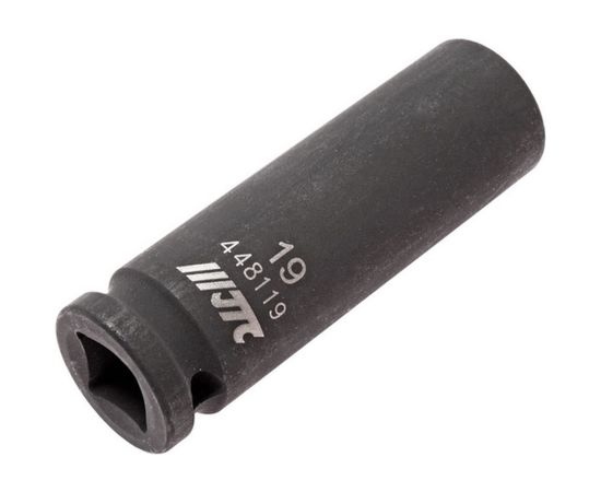 Торцевая ударная головка 1/2 х 19 мм, длина 82 мм, глубокая, тонкостенная, 6-гранная JTC 448119 – изображение 4