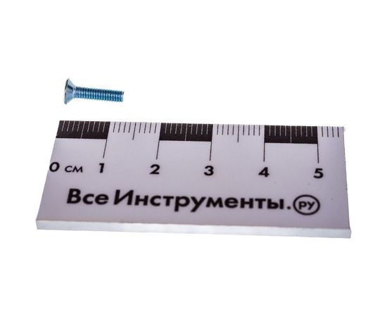 Винт Tech-Krep DIN965 с потайной головкой, оцинкованный М3х12 10 шт - пакет 102987 – изображение 2