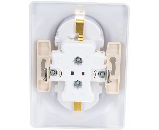 Двухместная розетка Schneider Electric СП Glossa с заземлением, в сборе белая GSL000124 – изображение 3