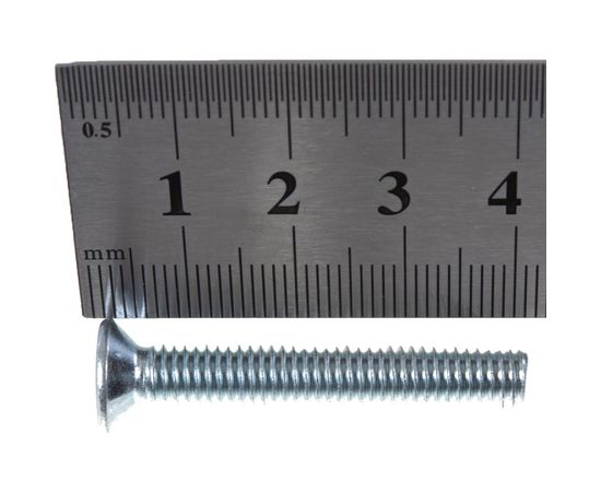 Винт Tech-Krep DIN965 с потайной головкой, оцинкованный М6х40 8 шт - пакет 103003 – изображение 3