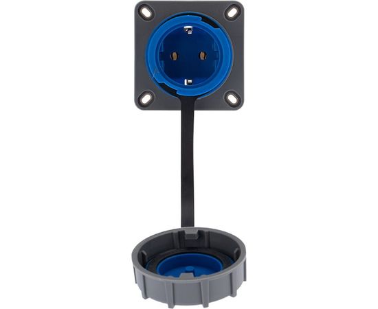 Настенная влагозащищенная розетка REXANT с крышкой 16 А, 2Р+РЕ, IP68 111-124 – изображение 5