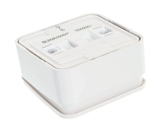 1-клавишный выключатель Schneider Electric Blanca открытой установки с изолирующей пластиной Белый 10А BLNVA101011 – изображение 2