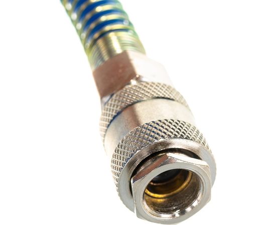 Шланг спиральный синий с быстросъемными соединениями профессиональный (10 м; 20 бар; 8х12 мм) Pegas pneumatic 4912 – изображение 3