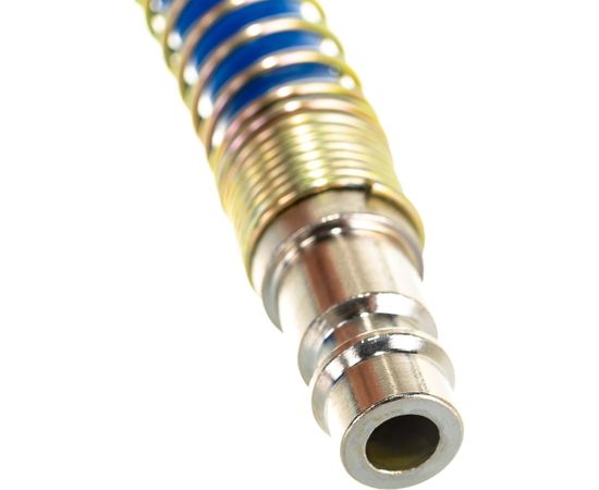 Шланг спиральный синий с быстросъемными соединениями профессиональный (10 м; 20 бар; 8х12 мм) Pegas pneumatic 4912 – изображение 2