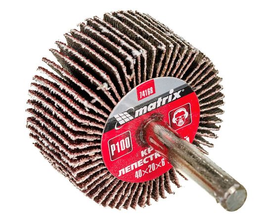 Круг лепестковый (40x20x6 мм; Р100) для дрели MATRIX 74168 – изображение 2