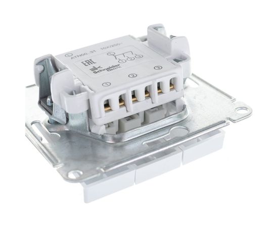 3-клавишный механизм выключателя Schneider Electric ATLAS DESIGN сх.1+1+1 10АХ белый ATN000131 – изображение 3