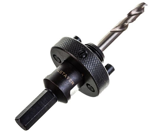 Державка PROFESSIONAL с пружинный фиксатором для коронок (32-200 мм) быстросъёмная STAYER 29550 – изображение 6