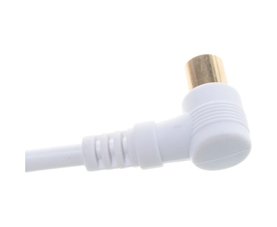 Шнур REXANT ТВ гнездо - ТВ штекер, угловой, длина 1,5 метра, белый 18-0022 – изображение 7