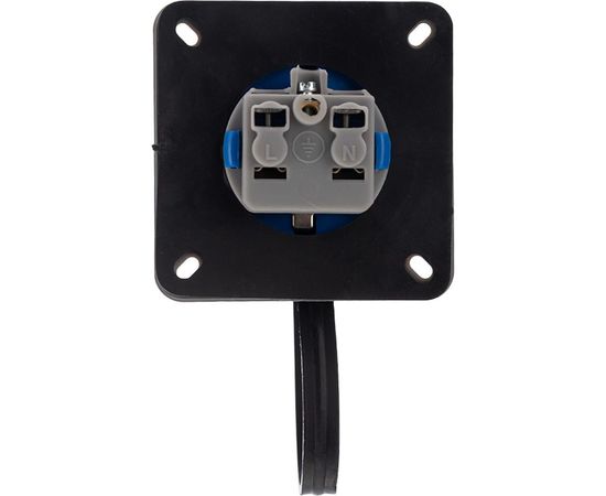 Настенная влагозащищенная розетка REXANT с крышкой 16 А, 2Р+РЕ, IP68 111-124 – изображение 3