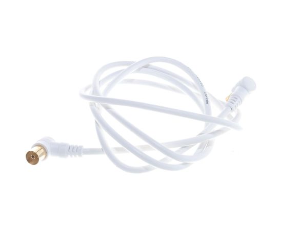 Шнур REXANT ТВ гнездо - ТВ штекер, угловой, длина 1,5 метра, белый 18-0022 – изображение 6