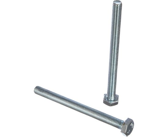 Болт Tech-Krep DIN933 с шестигранной головкой, оцинкованный М10х120 2 шт - пакет 126519 