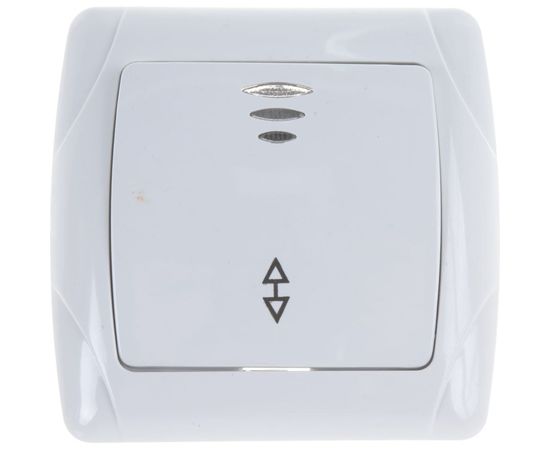 Выключатель UNIVersal Маргарита 1 клавиша, проходной с подсветкой, белый М0125 