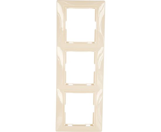 Горизонтальная 3-х местная рамка UNIVersal Севиль слоновая кость ivory Б-С0045 