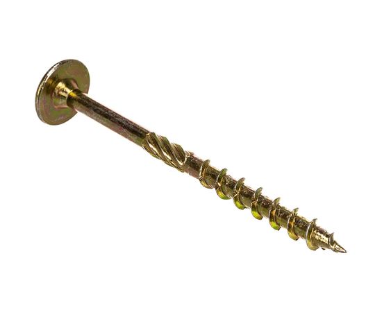 Универсальный саморез ГОСКРЕП конструкц. 6,0 x 80 желт., пресс шайба TX30 8 шт 14-0016780 