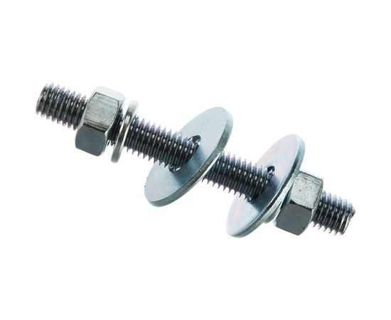 Шпилька ЕВРОПАРТНЕР DIN976, М12x100, в комплекте гайки DIN934, шайбы DIN 9021 и DIN127, 2 шт. 12 0627 2 