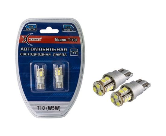 Автомобильная лампа XENITE T 1106 12V/Т10 W5W, 2 шт. 1009427 