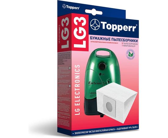 Пылесборник д/пылесоса LG VC 31..33..39..., 5 шт. Topperr LG 3 1018 