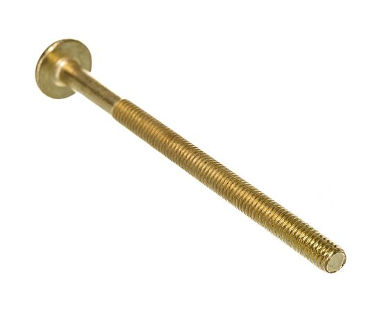Мебельный винт с плоской головкой ЕВРОПАРТНЕР латунированный М6х90, 14 шт. 6 1804 2 – изображение 3