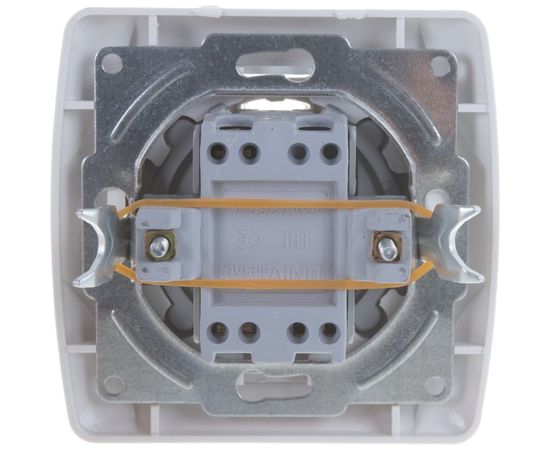 Выключатель UNIVersal Маргарита 1 клавиша, проходной с подсветкой, белый М0125 – изображение 3