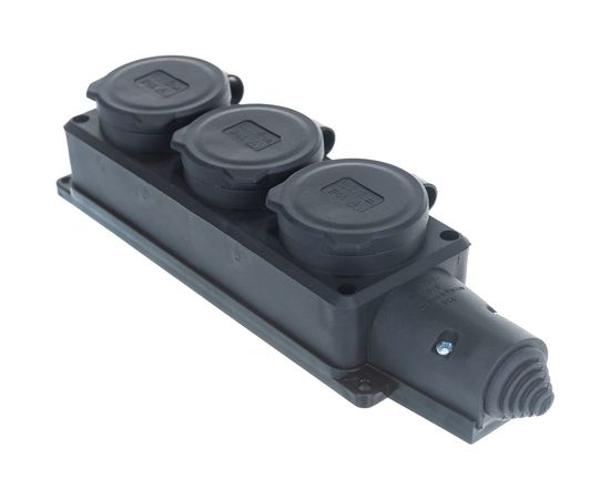 Однофазная 3-х местная колодка с заглушками, каучук UNIVersal 1323 – изображение 6