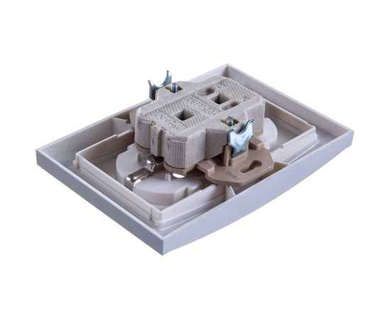 Двухместная розетка UNIVersal Бриллиант с/з серебро 7949780 – изображение 3