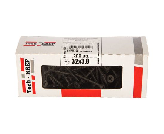 Саморез Tech-Krep ШСГД 3,8х32 200 шт, коробка с окном 102121 – изображение 6