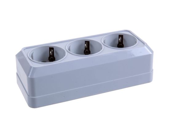 Розетка UNIVersal Олимп 3-ая с/з белая 1161 – изображение 5