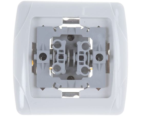 Выключатель UNIVersal Маргарита 1 клавиша, проходной с подсветкой, белый М0125 – изображение 2