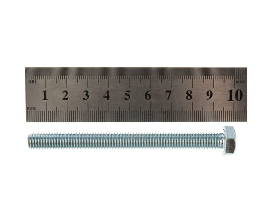 Болт DIN 933 с шестигранной головкой, оцинкованный М8х90, 20шт - коробка Tech-Krep 126515 – изображение 3