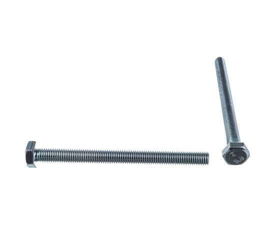 Болт Tech-Krep DIN933 с шестигранной головкой, оцинкованный М10х120 2 шт - пакет 126519 – изображение 2