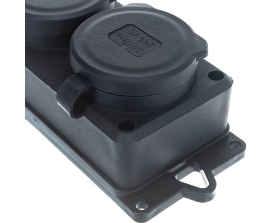 Однофазная 3-х местная колодка с заглушками, каучук UNIVersal 1323 – изображение 4