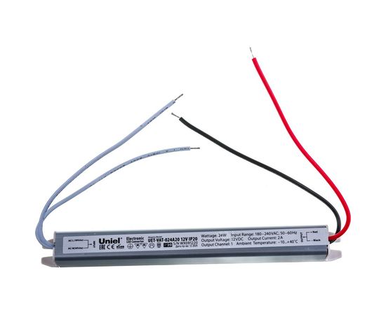 Ультратонкий блок питания Uniel UET-VAT-024A20, 12V, IP20, 24Вт UL-00004843 – изображение 4