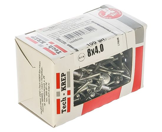Заклепка 4.0х8, 100шт - коробка Tech-Krep 102286 – изображение 2