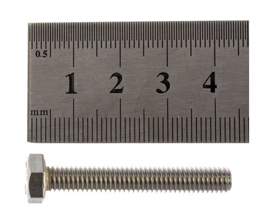 Болт с шестигранной головкой, с полной резьбой ЕВРОПАРТНЕР DIN 933 нержав. сталь, 6х40 мм, 4 шт. G2 3264 1 – изображение 3