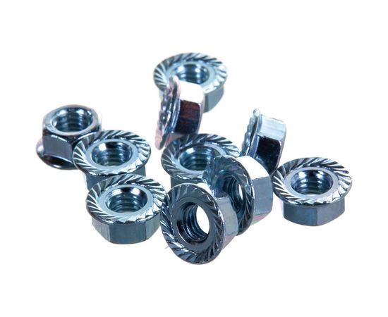 Фланцевая гайка с зубцами ЕВРОПАРТНЕР DIN6923 Zn M6 16шт. 12 0458 1 – изображение 3