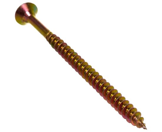 Шуруп Качественный КРЕПЕЖ желтый цинк 5,0x80, 65 шт. 0300511 КЧ 