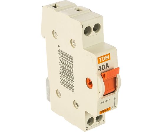 Модульный трехпозиционный переключатель TDM МП-63 1P 40А SQ0224-0007 