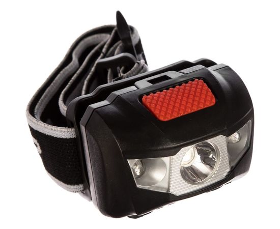 Налобный светодиодный фонарь 1Вт, 80Лм +2LED, 4 режима, 3ААА Зубр МАСТЕР 56436 