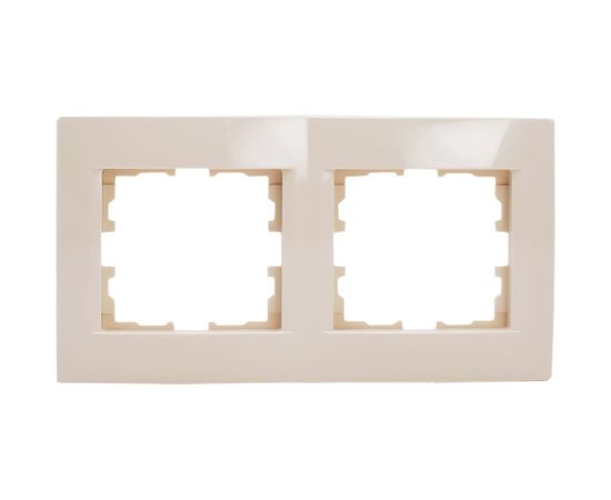 Двухместная горизонтальная рамка LEZARD KARINA б/ вст крем 707-0300-147 