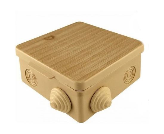 Распаячная коробка TDM ОП 100х100х55мм, крышка, сосна, IP54, 8входов индивидуальный штрихкод SQ1401-0713 